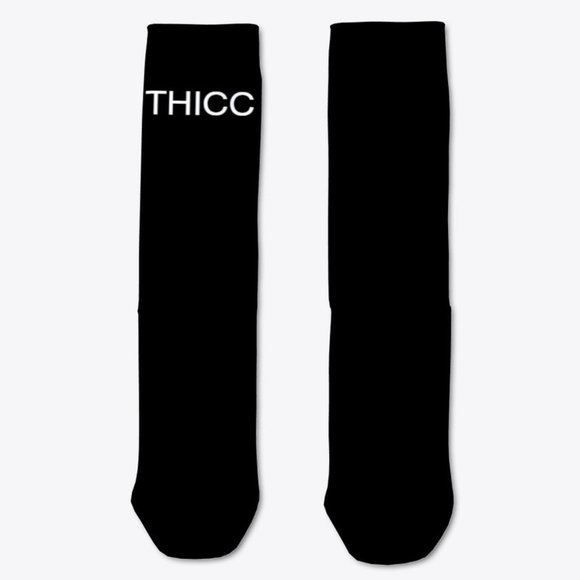 Unisex THICC Crew Socks Funny Joke Socks (Custom) - Picture 1 of 1